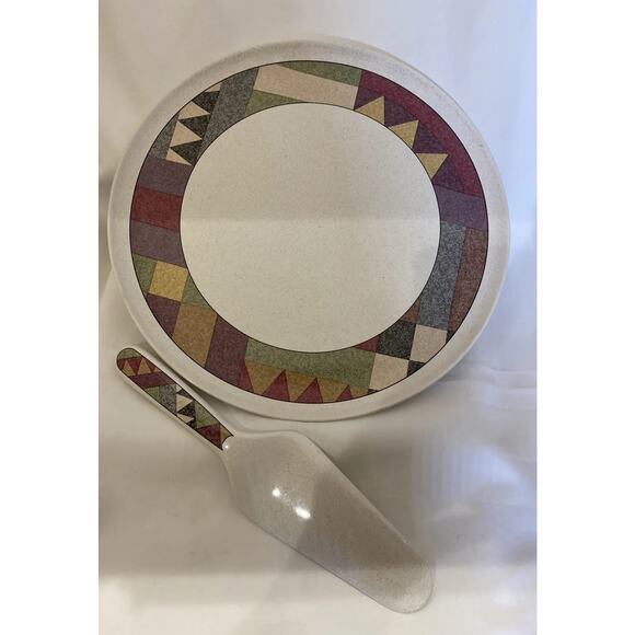 Studio Nova Palm Desert Cake Plate & Server 12.5” Y2216 Southwestern Geometric - Picture 5 of 9